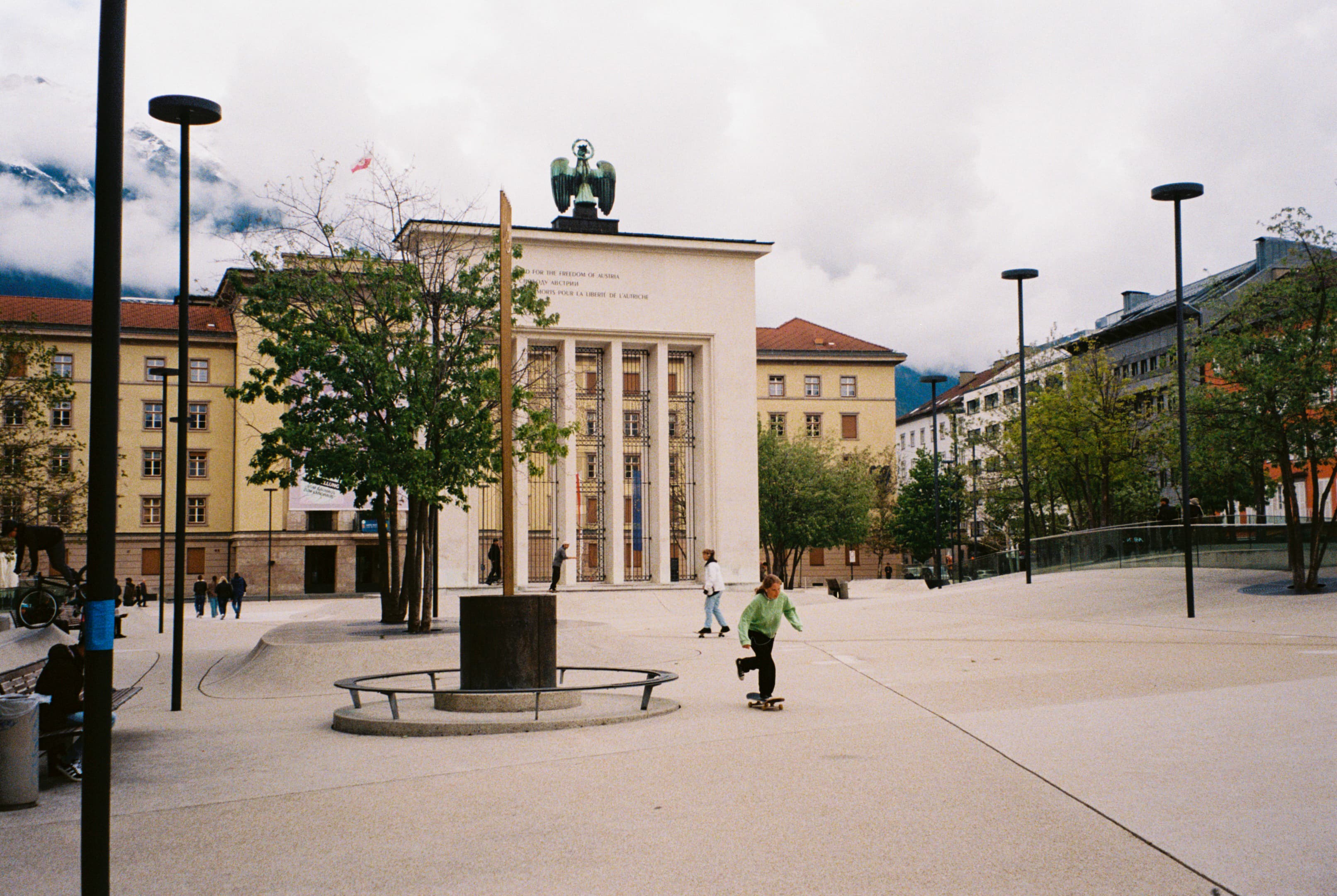 photograph: Skating at Eduard-Wallnöfer Platz